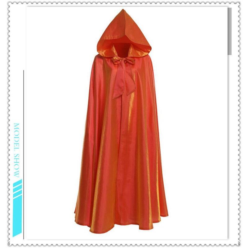 Cloak Halloween Hooded Adult Kids Robe Cape Party Vampire Cosplay Unisex Costume