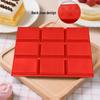 Silicone 9-Cavity Square Mold for Cake, Soap, Mousse, and Large Ice Cubes