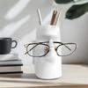 Moai Statue Eyeglass Holder & Desk Organizer, Multi-Functional Home/Office Decor With Pen Storage