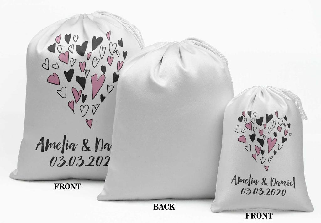 Darling Souvenir Schwarz Dankeschön-Geschenktüten für Hochzeiten, Party-Zubehör, Geschenkbeutel, Süßigkeitentüten, 15 Stück