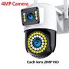 LS VISION Telecamera WiFi 4K 8MP Telecamera di sicurezza a doppio obiettivo CCTV Doppio schermo PTZ Monitoraggio Ai Audio bidirezionale Vista a 360° Videosorveglianza domestica Yoosee