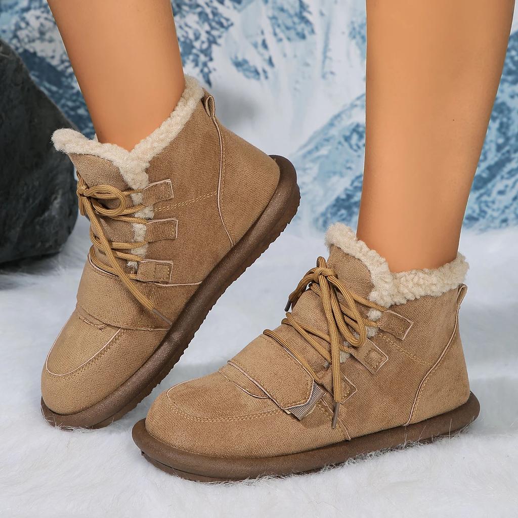New Classic Thickened Fluff Women's Snow Boots Comfortable Warm Ankle Boots Women Winter Ladies Shoes Chunky Botas Mujer