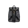 New MLB Leather With Fabric Backpack Regular Women's Black/Multicolor 7ABKMD53N-50BKS