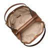 Michael Kors Christina Gold Metal Logo Cow Leather and Artificial Leather Hand Shoulder Bag Large Size Women's Brown