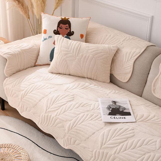 

Теплый молочный бархатный чехол для дивана, утепленный мягкий чехол для дивана, нескользящая защита мебели, новая распродажа 70x70cm белый