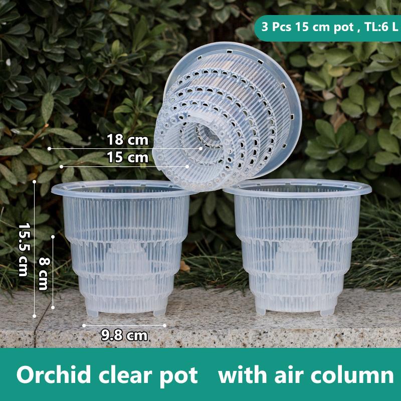Meshpot Home Decoration Clear Orchid Pots with Holes Cattleya Dendrobium Orchid Plants Pot Cachepot In 10cm 12cm 15cm