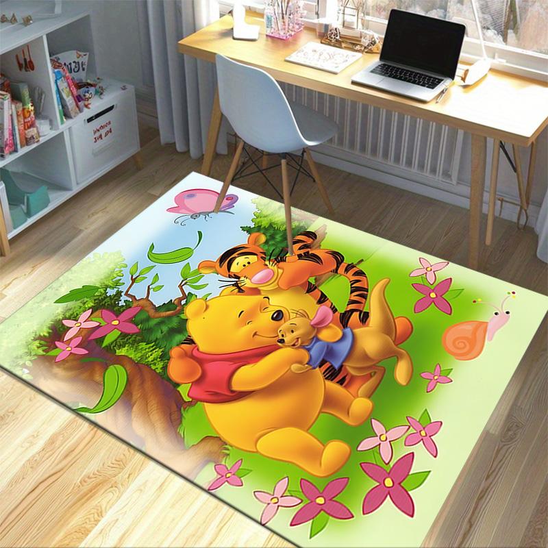 Winnie Pooh Tigger Adventure Carpet For Playroom Bedroom Living Room Sofa Home Decorkids Game Area Rug Nonslip Floor Mat