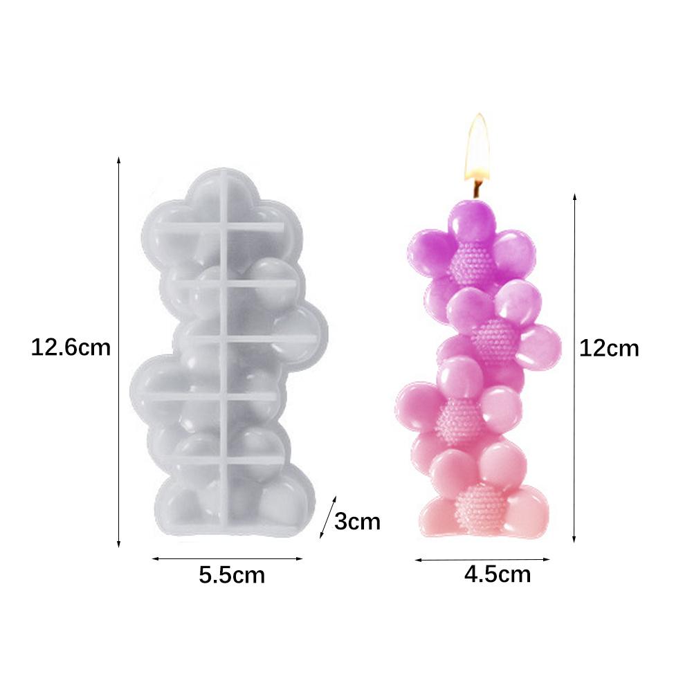 Flower Love Plants Candle Silicone Mold Home Ornaments Soap Resin Plaster Valentine's Day for Candle Making Tools Chocolate Gift
