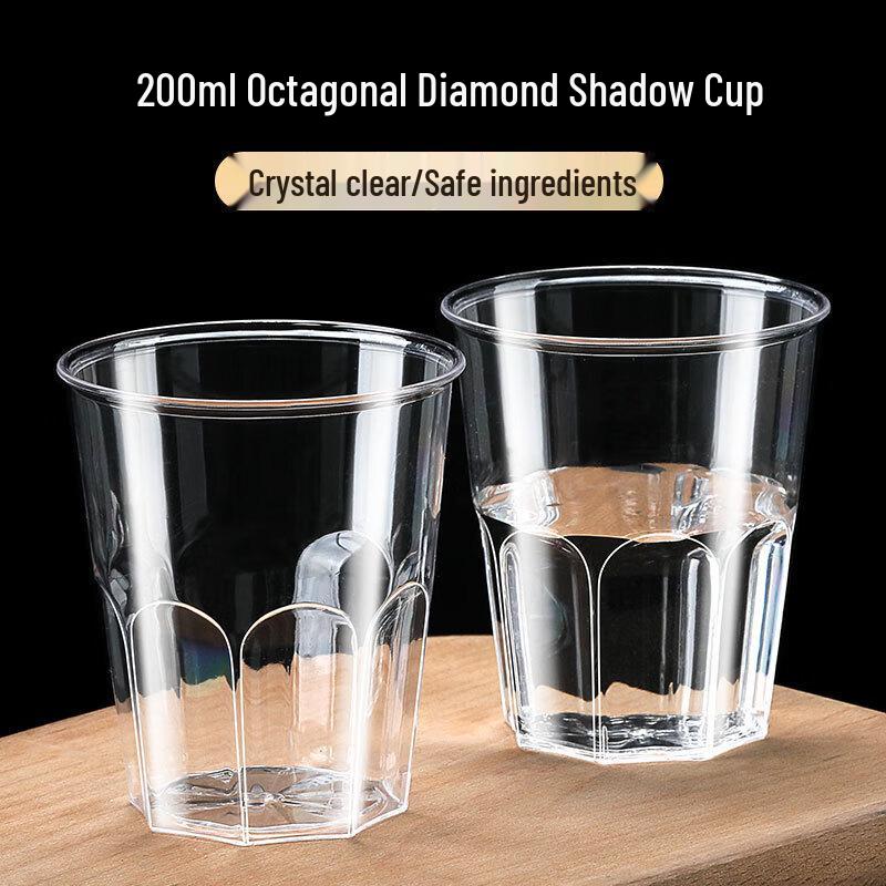 HUIHUADU Einweg-Kunststoff-Mattbecher mit Stufen