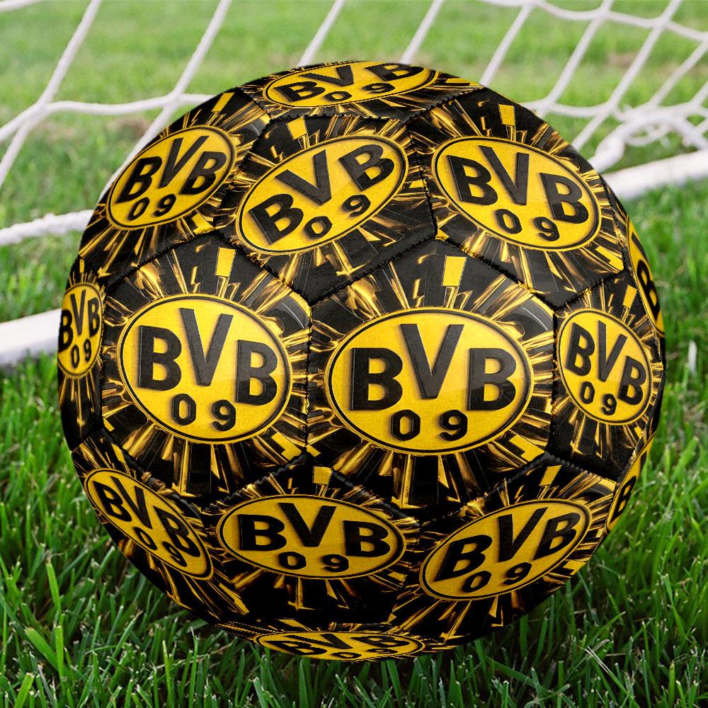 Borussia Dortmund Print Size 5 Soccer Ball, Standard Match Football for Sports Game and Team Practice, Ideal Gift for Soccer Fans