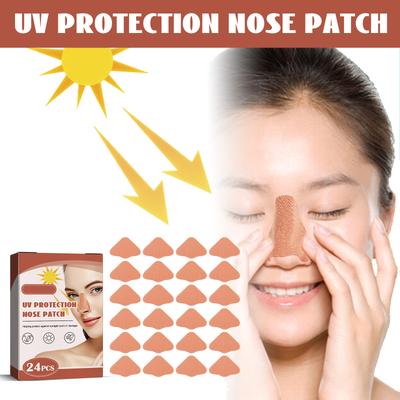 24Pcs Sun Protection Nose Patches Bandage Outdoor Sunblock Guards Nose Cover Stickers Sunblock Patches for Outdoor Sport