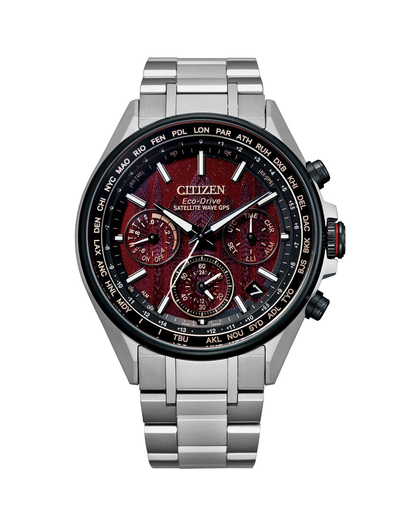 

Годинник ATTESA JOUNETSU COLLECTION Обмежений екземплярами по всьому світу Годинник з радіоконтролем GPS-супутника F950 Срібло [CITIZEN] 1100 Eco-Drive CC4005-71Z Чоловічий червоний