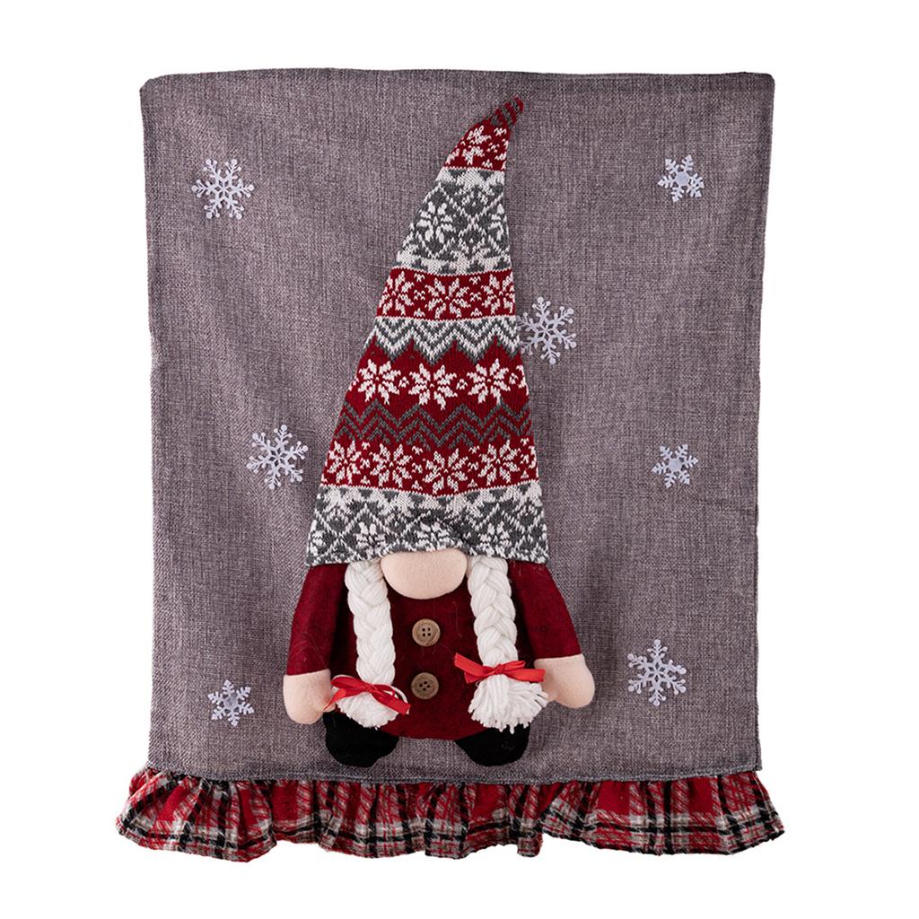 Christmas Chair Cover Faceless Gnome Doll Xmas Dining Chair Cover Xmas Chair Cover for Christmas Holiday Festival Decor