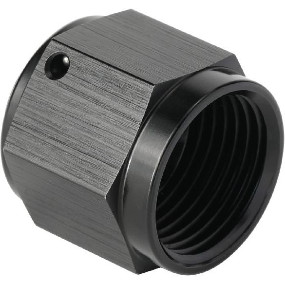 6AN Female Flare Cap Port Plug Block Off Fitting Nut Adapter Aluminum Black