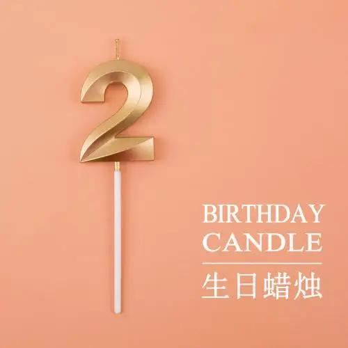 New 0 1 2 3 4 5 6 7 8 9 Cake Topper Kids Girls Boys Baby Party Supplies Colorful Decoration Wedding Birthday Number Cake Candles