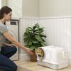Enclosed Cat Litter Box with Tray, Scoop and Deodorant Bags, in PP, 59x39.5x39.5 cm, White and Grey
