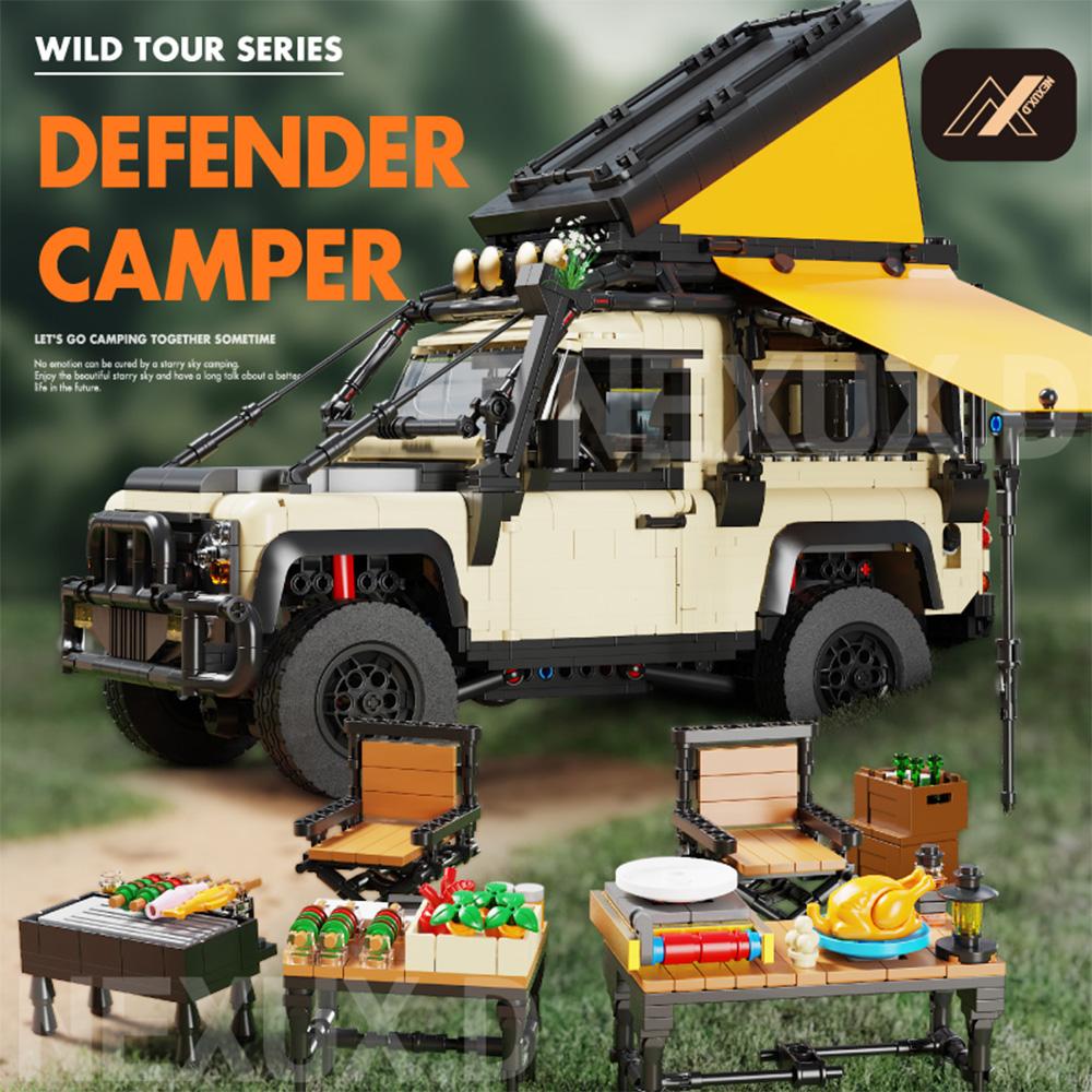 Non-Toxic 2766Pcs Technical Camping Car Model Building Blocks Moc City Off-Road Vehicle Trucks Bricks Stem Toys For Children Adults Gifts
