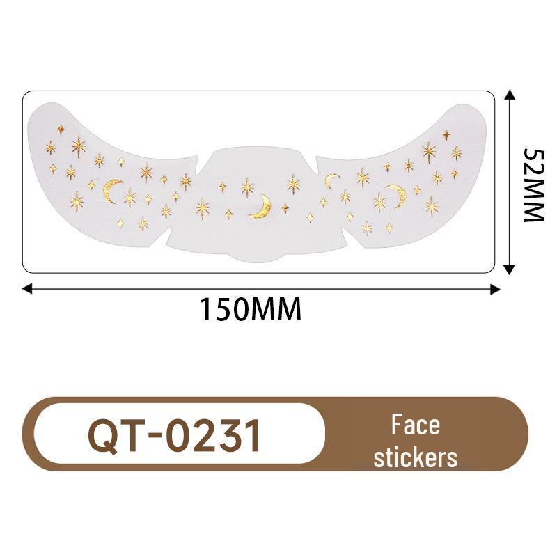 Cross Hot Stamping Tattoo Stickers: Waterproof Glitter Stars & Butterflies for Party Makeup & Stage Performance