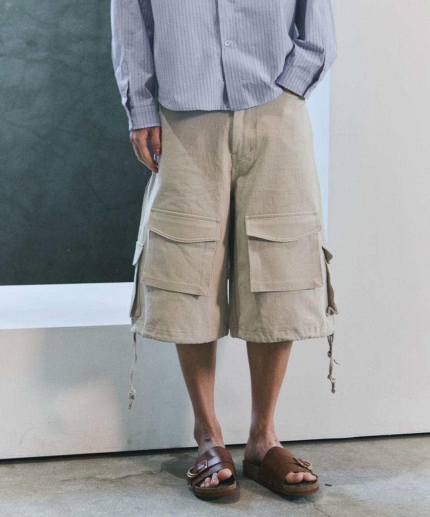 Beullusseonpeullawo Utility Washed Cargo Bermuda Pants