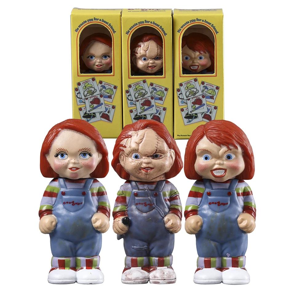 3pcs/set Good Guys Child's Play Mini Chucky Figurine PVC Cute Toys Model Doll Brinquedos