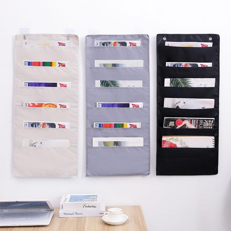 Document Hanging Storage Bag Oxford Cloth Storage Pocket Chart Hanging File Folding Holder Cascading Fabric Organizer For Office