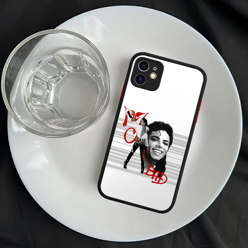 80s Pop Singer M-Michael J-Jackson Matte Transparent Phone Cover For IPhone Case 16 15 14 13 12 11 Pro Max X XS Max Plus