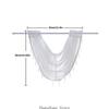 Sheer Rod Pocket Window Valance Drape with Delicate Laces and Beads for Adding Elegances to Any Room
