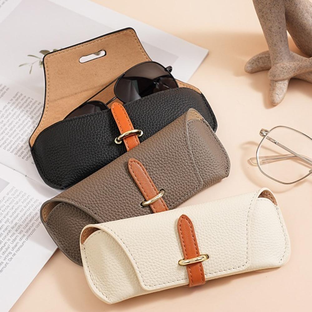 Pu Glasses Storage Bag Ins Sunglasses Pouch Fashion PU Leather Glasses Bag  Outdoor