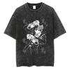 T-shirt Manga Soul Eater Stampa Death The Kid T-shirt Lavata Vintage Streetwear Abbigliamento Uomo Donna Maglietta in Cotone Oversize