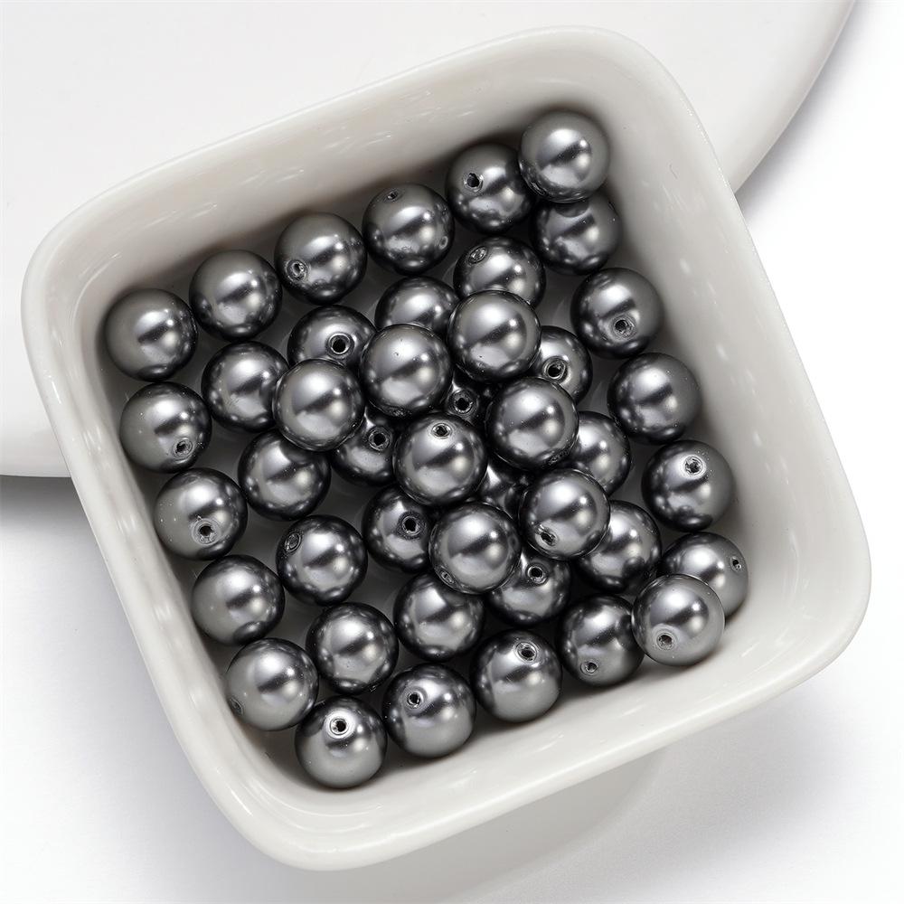 

3-12 мм Высокоблестящие Имитация Ракушки Хрустальные Стеклянные Бусины для Ручной Работы DIY Ожерелий и Подвесок 10mm, 10 pcs/pack, ~13g темно-серого