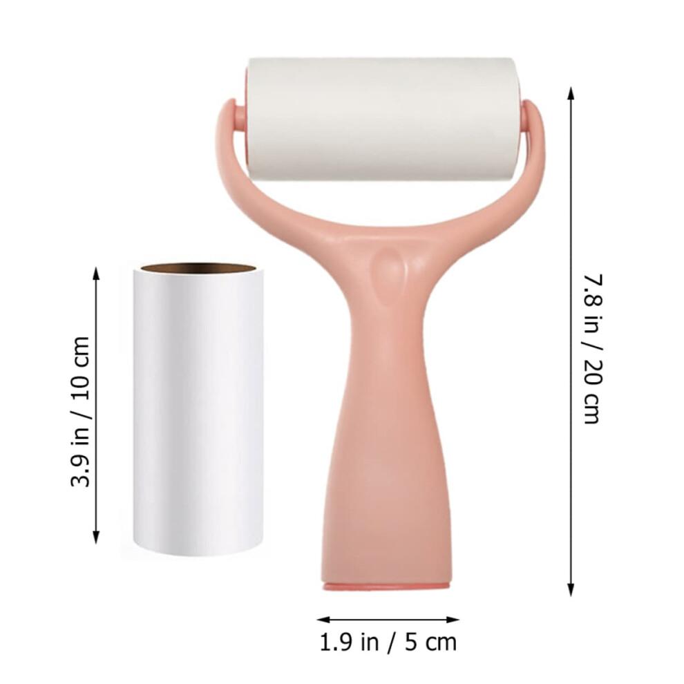Refillable Lint Roller for Clothes and Furniture, Fast Pet Hair Remover with Handle and Refills