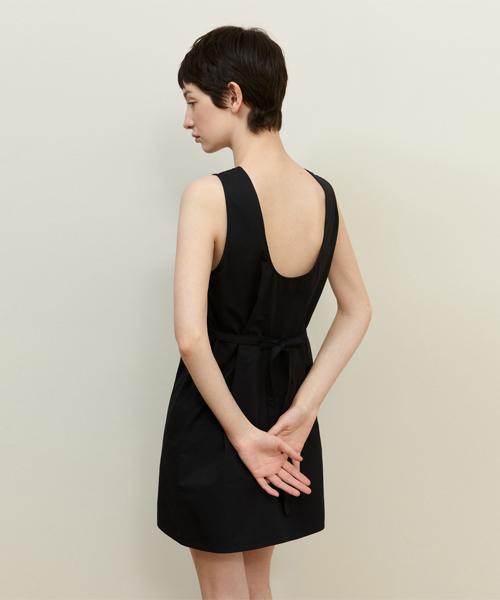 Lady Volume Torchon Lace Dress_Black