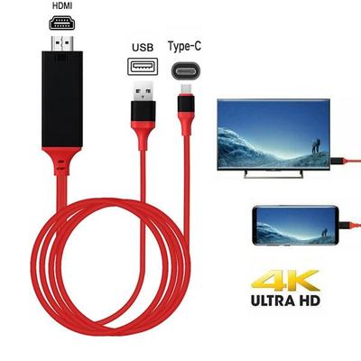 Konvertor adaptéru kabelu USB 3.1 typu C na Hdmi 2M HD 1080P 4K Hdtv rozbočovací kabel pro Samsung Galaxy S10 / 9/8 Telefon Projektor TV