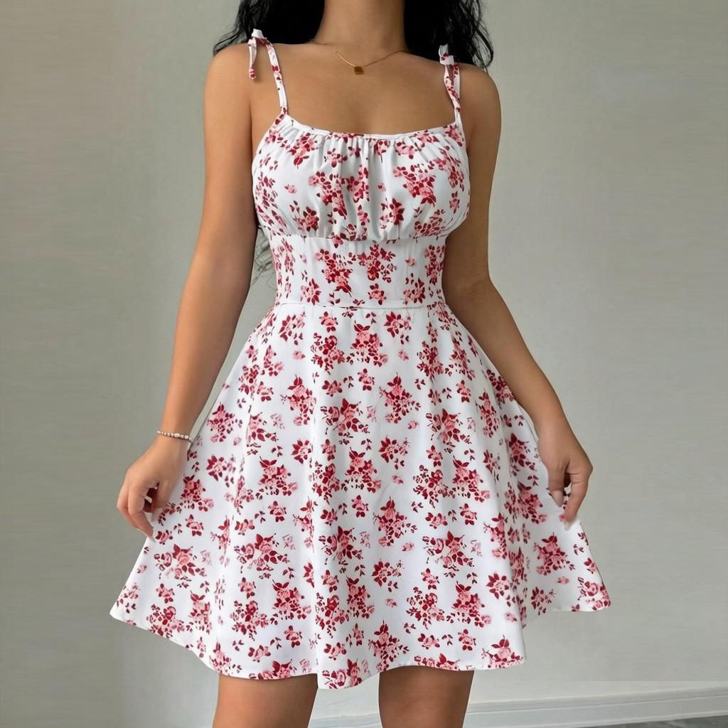 Spring Collection: Sweet Waist-Hugging A-Line Short Skirt - 2025 European & American Casual Dress