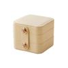 Double Layer Jewelry Packing Bag PU Leather Jewelry Display Box Simple Ring Holder  Outdoors
