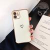 Applicable to iPhone17 mobile phone Apple 16promax electroplating love iPhone15/XS/XR straight edge protective case