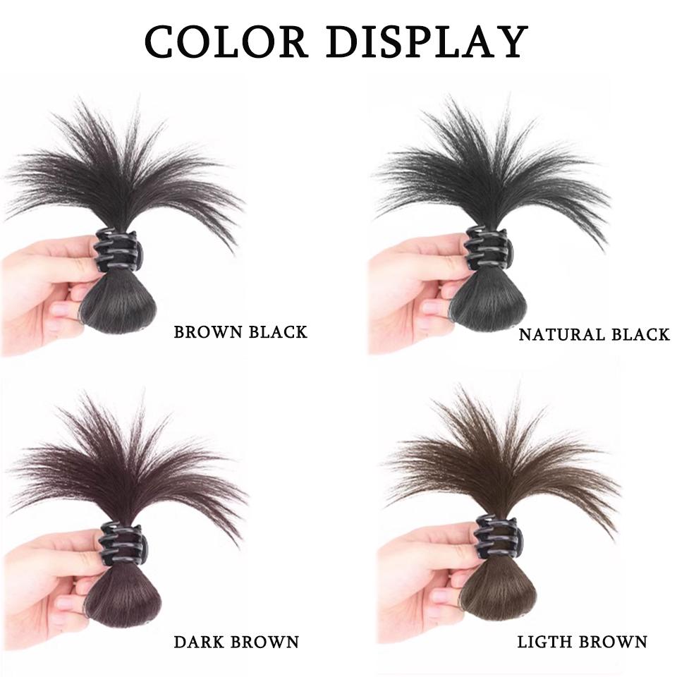 Synthetic Hair Crystal Butterfly Clasp Bun Scrunchie Claw Clip In Hairpiece Hair Extensions Natural Fake Hair Accessories