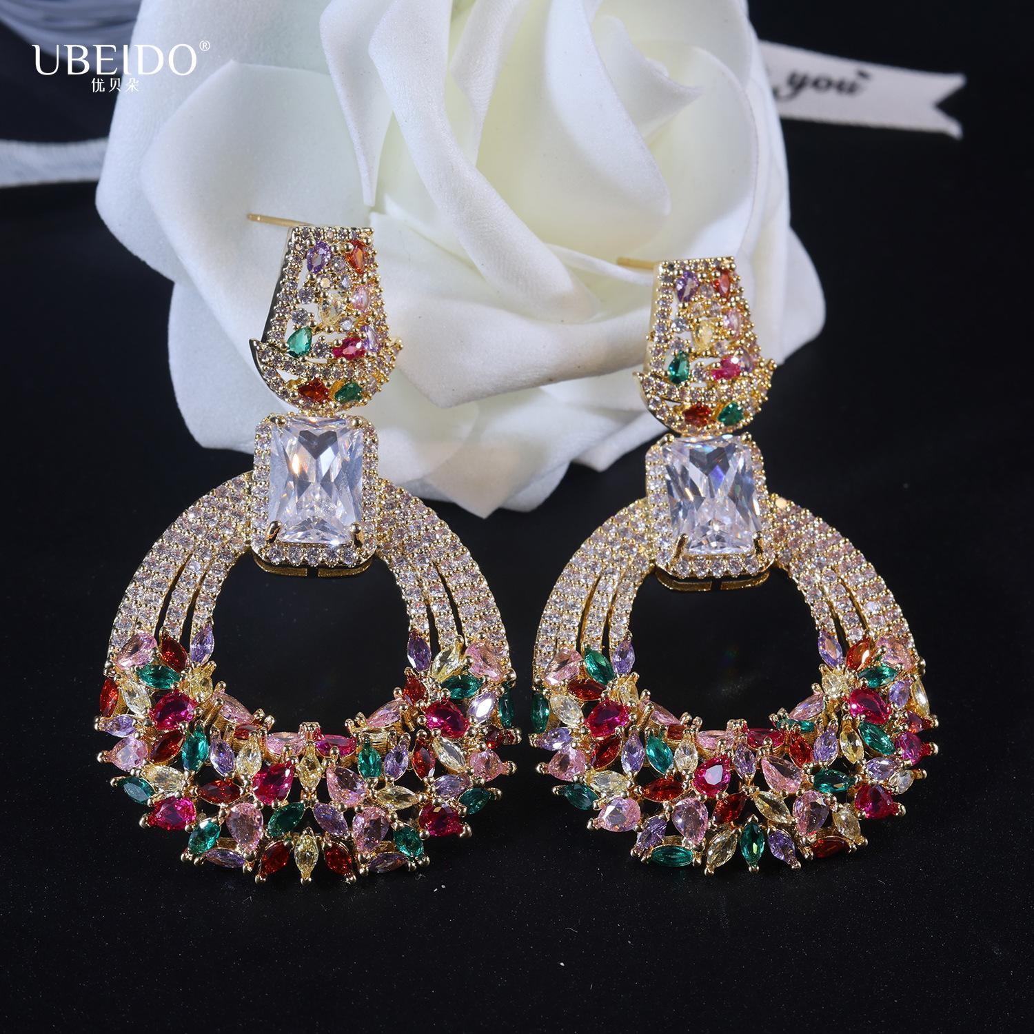 Свадебный Набор Украшений Ожерелье Серьги Алмаз Циркон Платье Легкая Роскошь Тяжелая Промышленность