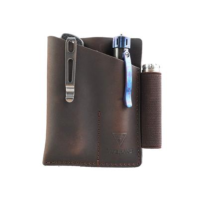 VIPERADE PJ12 Küçük EDC Deri Cep Düzenleyici Mini Cep Çift EDC Cep Deri Bıçak Düzenleyici Deri El Feneri Deri Kılıf ile