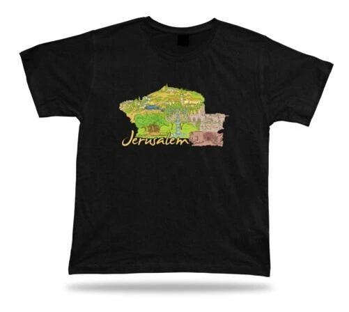 jerusalem old city Dome of the Rock Gethsemane WesternWall Tower of David tshirt M