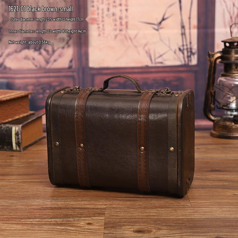 European Antique Wooden Handbag Prop Box