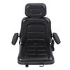 Forklift Seat with Adjustment Switch and Slide Rail 3 Level Adjustable Headrest Seat for Dumper Mower Skid Loader