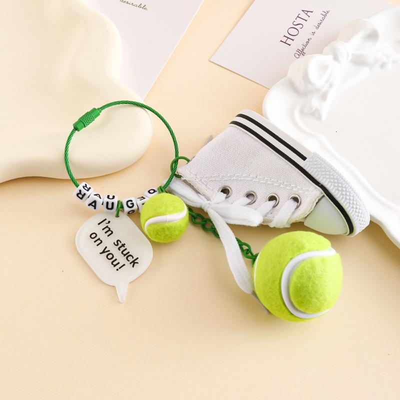 Tennis Cloth Shoes Mobile Phone Pendant Cute Mini Tennis Keychain Bag Hanging Sports Competition Commemoration