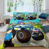Police Car Duvet Cover Cartoon Set Car Blue Grey Emergency Responder Vehicles Polyester Quilt Cover With Pillowcases King Size