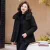 Mom cotton-padded short hooded thickened thermal cotton jacket middle-aged and elderly women's multi-color spot supply