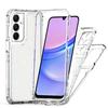 For Samsung Galaxy A55 5G Case Precise Cutouts Acrylic TPU Clear Phone Cover with Laser-printed Film