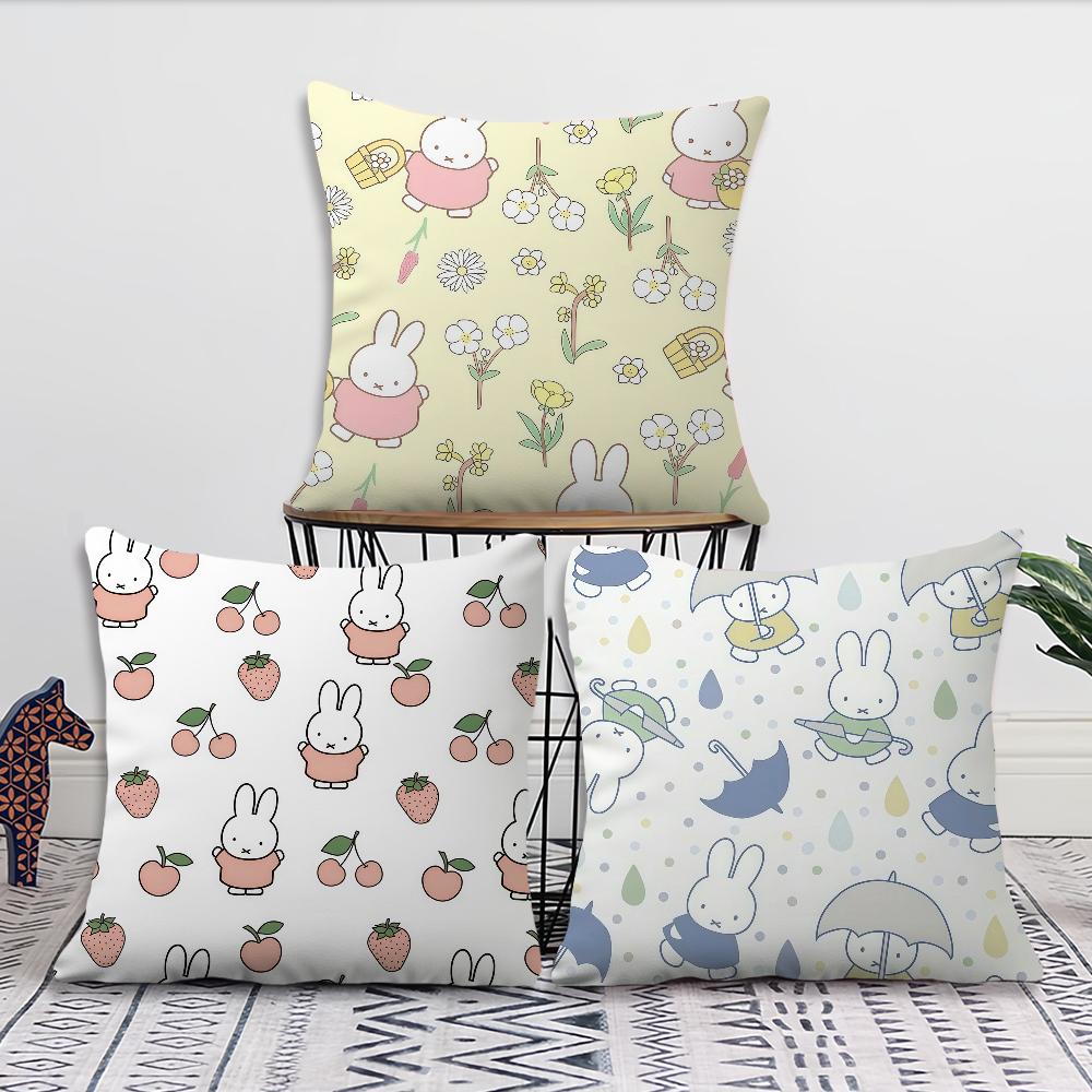 Cartoon M-Miffys-S Cute Cushion Cover For Pillow Printing Sofa Decoration Home Car Room Coffee Shop Office Nordic Simplicity