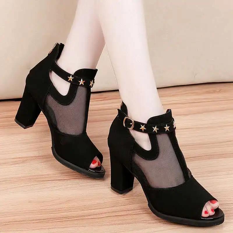 Fashion Outdoor High Heels Woman Shoes Low Price Summer 2025 Offers Shoe Wholesale Cheap Liquidation Footwear Luxury Sandals for Women