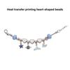 Alloy Heart Beads Featuring Distinctive Heat Transfer Craft Perfect for Handmade Jewelry Enthusiasts and Gift Seekers