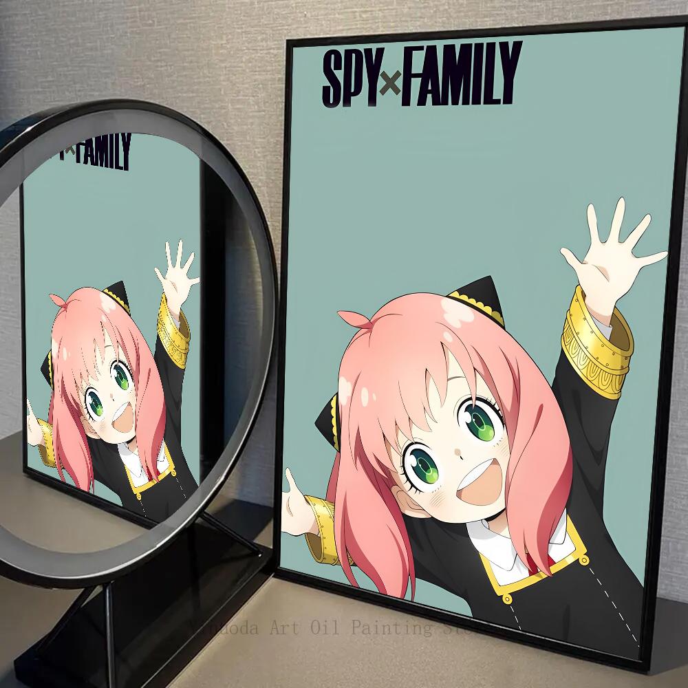 1PC Anime Spy X Family Comic Book Poster Poster Self-adhesive Art Waterproof Paper Sticker Coffee House Bar Room Wall Decor